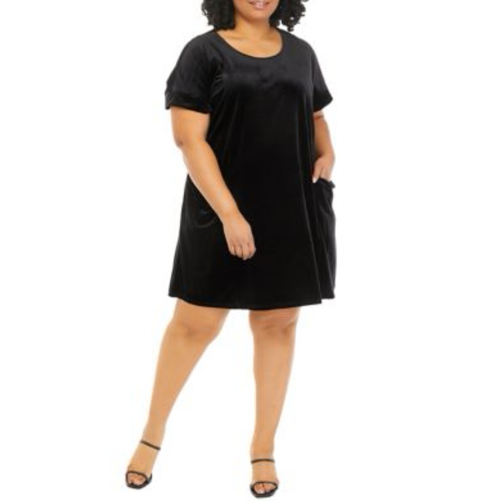 Black velvet dress